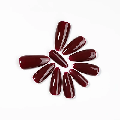 Kiokii Handmade Press-On Nails-Glamorous Ruby
