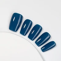 Kiokii Handmade Press-On Nails-Glossy Azure Elegance