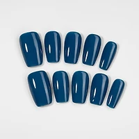 Kiokii Handmade Press-On Nails-Glossy Azure Elegance