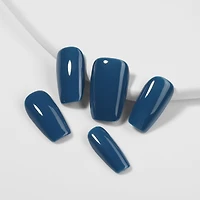Kiokii Handmade Press-On Nails-Glossy Azure Elegance