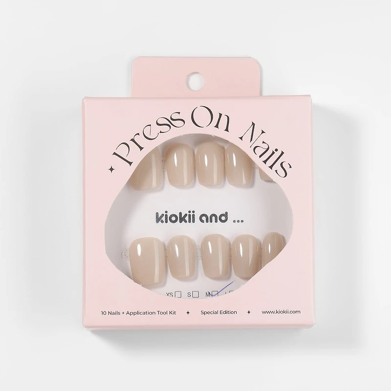 Kiokii Handmade Press-On Nails-NudeElegance Wearable
