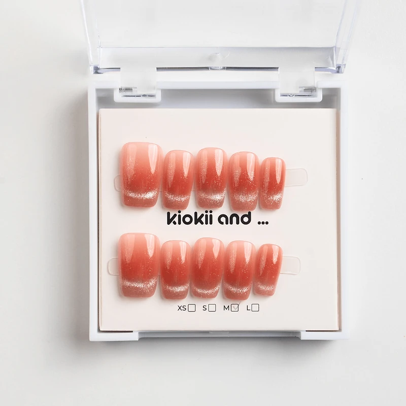 Kiokii Handmade Press-On Nails - Peach Glaze