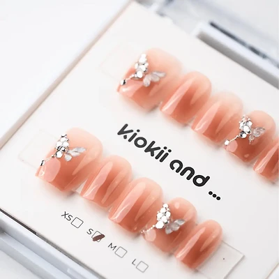 Kiokii Handmade Press-On Nails  - Petal Whisper