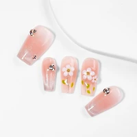 Kiokii Handmade Press-On Nails-Pink Bloom