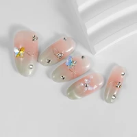 Kiokii Handmade Press-On Nails-Pink-Green Gradient