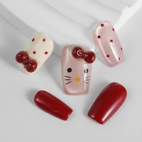 Kiokii Handmade Press-On Nails-Sweet Cherry