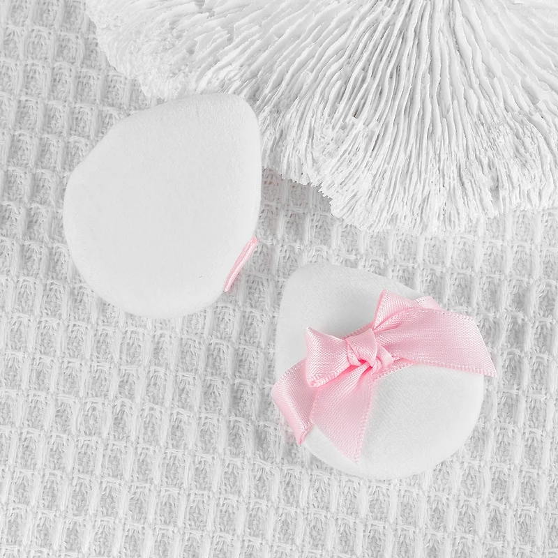 Kiokii Pink Satin Bow Powder Puffs  2pcs