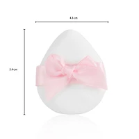 Kiokii Pink Satin Bow Powder Puffs  2pcs