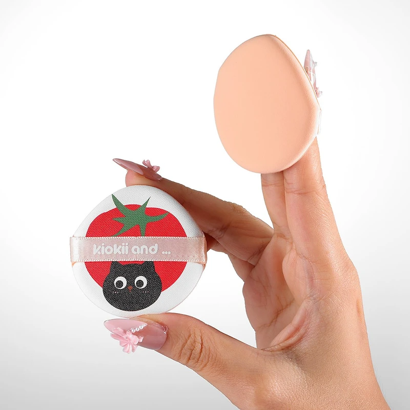 Kiokii Tomato Cat Makeup Puffs Set 3pcs