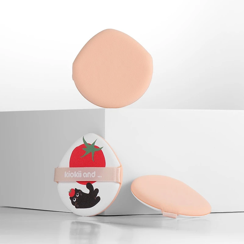 Kiokii Tomato Cat Makeup Puffs Set 3pcs