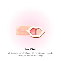 KOCOSTAR Peach Duoduo Lip Scrub & Lip Oil in Cream 21.5g (Clearance)