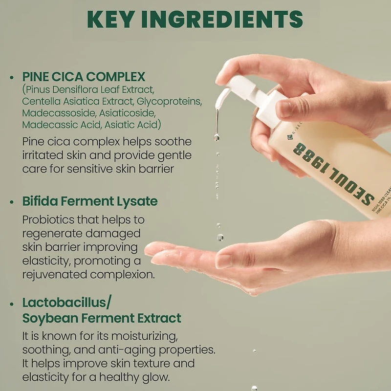 KSECRET SEOUL 1988 Cleansing Oil: Pine Cica 1% + Probiotics 200ml