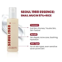 KSECRET SEOUL 1988 Essence: Snail Mucin 97% + Rice 100ml