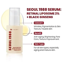 KSECRET SEOUL 1988 Serum: Retinal Liposome 2% + Black Ginseng 30ml