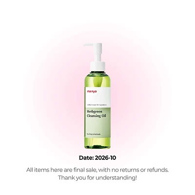 MANYO Herbgreen Cleansing Oil 200ml (Clearance)