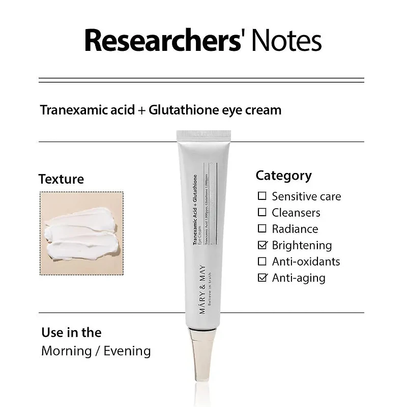 MARY&MAY Tranexamic Acid + Glutathione Eye Cream Mini 12g