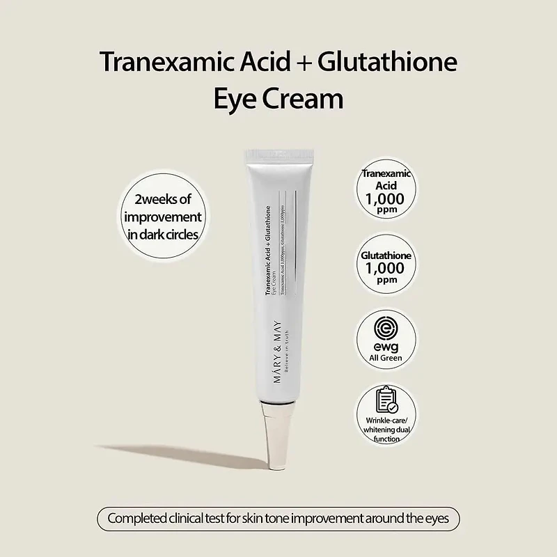 MARY&MAY Tranexamic Acid + Glutathione Eye Cream Mini 12g