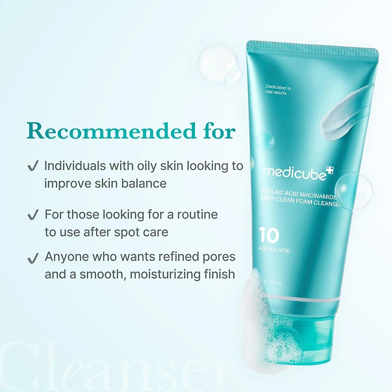 Medicube Azelaic Acid Niacinamide Deep Clean Foam Cleanser 120g