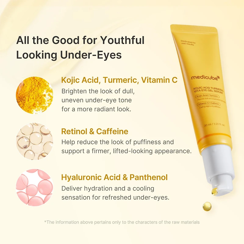Medicube Kojic Acid Turmeric Vita Eye Gel Serum 30ml