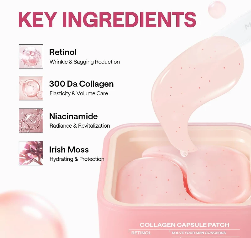 MEDIHEAL Collagen Capsule Patch Retinol Wrinkle Lifting 60pcs