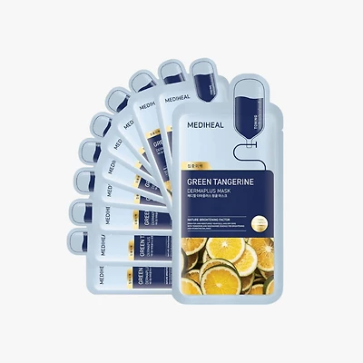 MEDIHEAL Dermaplus Green Tangerine Mask 10pcs