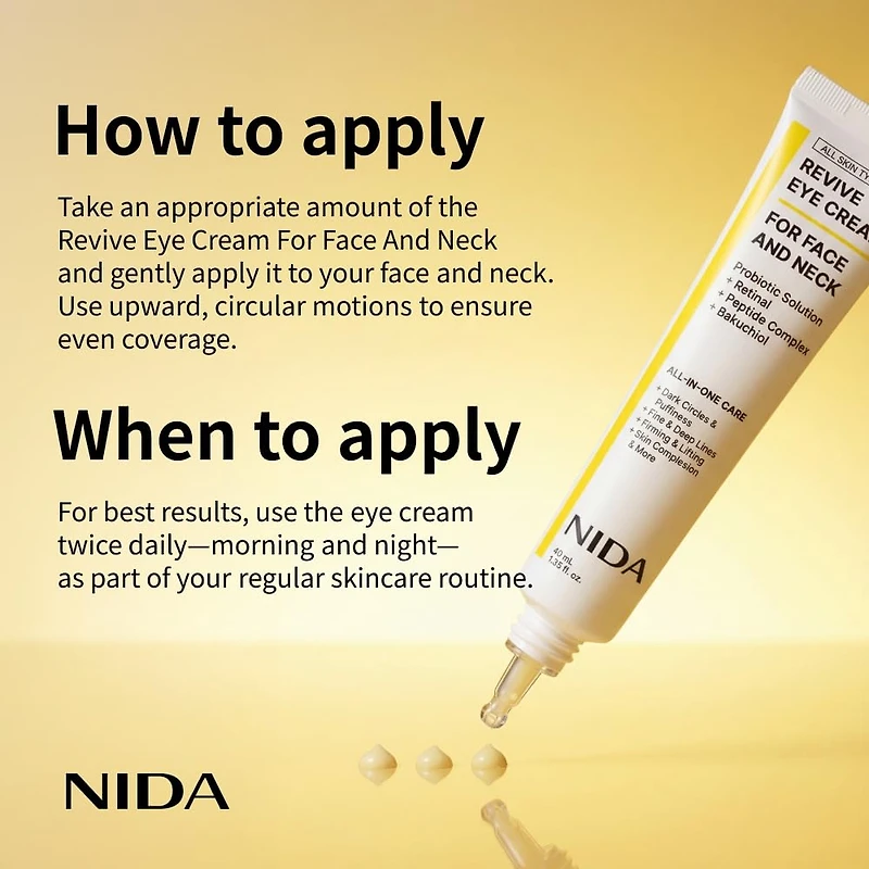 NIDA Revive Eye Cream For Face And Neck 40ml