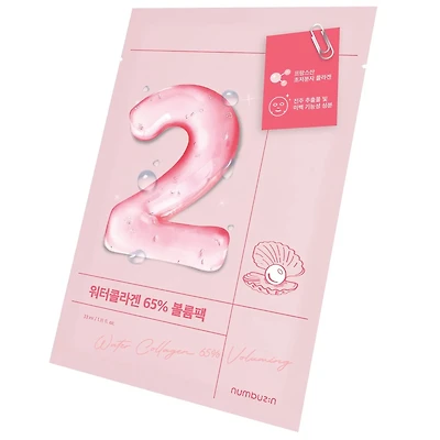 Numbuzin No.2 Water Collagen 65% Volumizing Sheet Mask (2 Sizes)