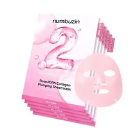 Numbuzin No 2 Rose PDRN Collagen Plumping Sheet Mask 5pcs