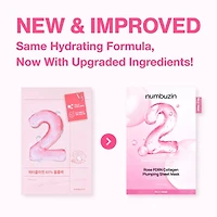 Numbuzin No.2 Rose PDRN Collagen Plumping Sheet Mask 4pcs
