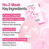 Numbuzin No.2 Rose PDRN Collagen Plumping Sheet Mask 4pcs