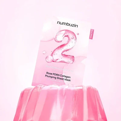 Numbuzin No.2 Rose PDRN Collagen Plumping Sheet Mask 4pcs