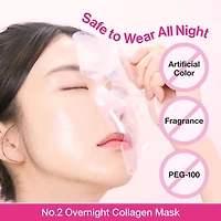 Numbuzin No.2 Rose PDRN Overnight Collagen Mask 4pc