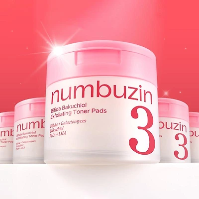 numbuzin No.3 Bifida Bakuchiol Exfoliating Toner Pads 70 Pads