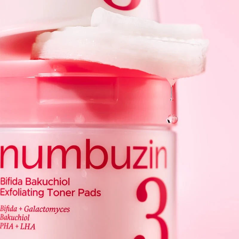 numbuzin No.3 Bifida Bakuchiol Exfoliating Toner Pads 70 Pads