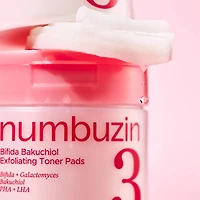 numbuzin No.3 Bifida Bakuchiol Exfoliating Toner Pads 70 Pads