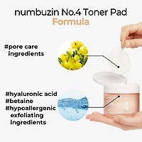 Numbuzin No.4 Pore Zero Peeled Egg Toner Pad 70pcs