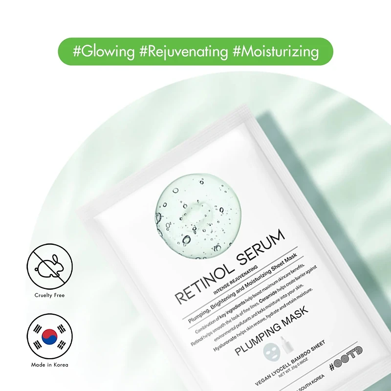 OOTD Retinol Serum Plumping Mask 10pcs