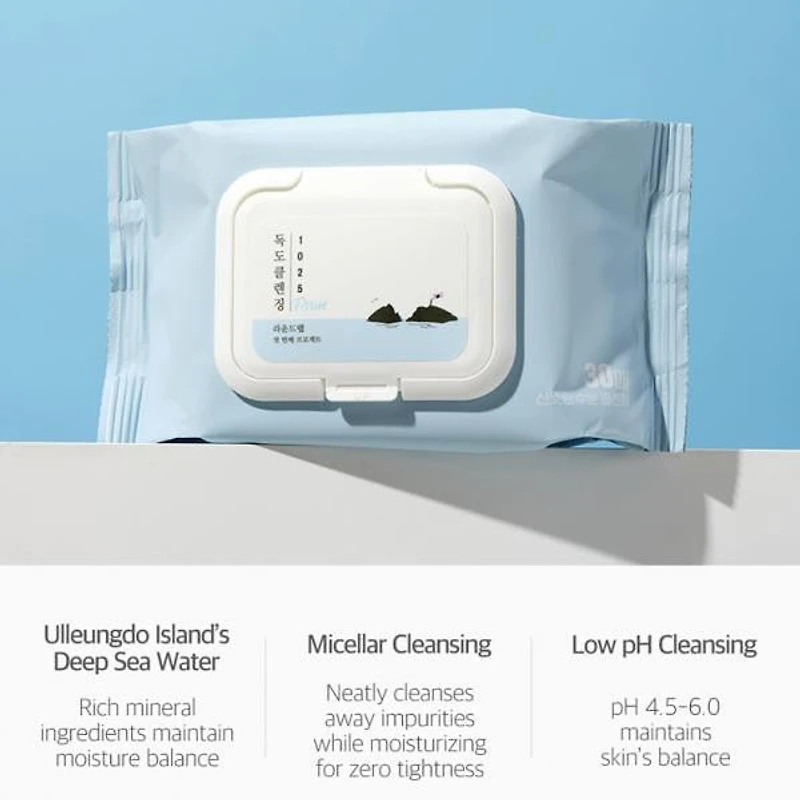 ROUND LAB 1025 Dokdo Cleansing Tissue 30 Sheets