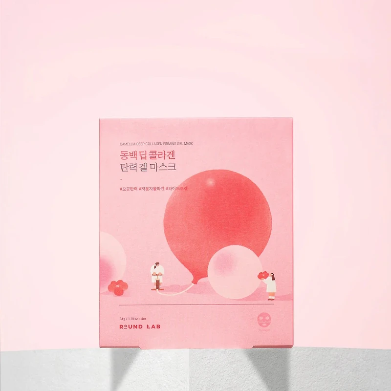 ROUND LAB Camellia Deep Collagen Firming Gel Mask (4pcs)
