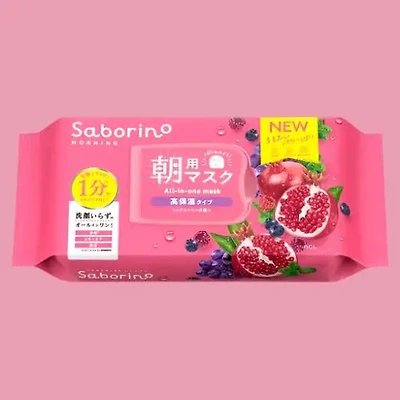BCL Saborino Morning Face Mask Mix Berry 30 Sheets