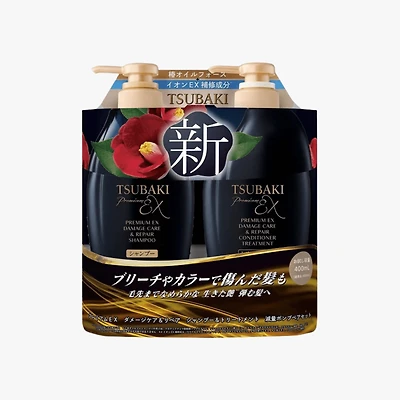 SHISEIDO Tsubaki Premium EX Damage Care & Repair Shampoo and Conditioner Set (400ml each)