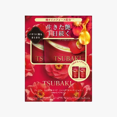 Shiseido Tsubaki Premium Moist & Repair Shampoo & Conditioner Refill Set