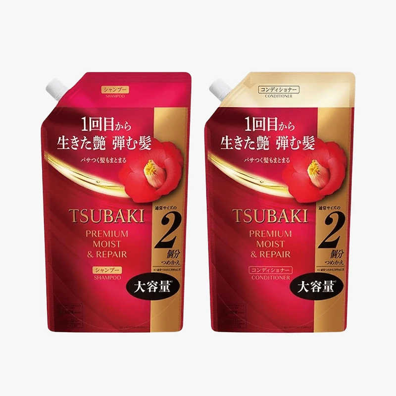 Shiseido Tsubaki Premium Moist & Repair Shampoo & Conditioner Refill Set