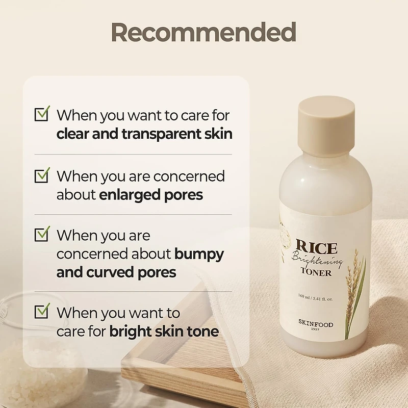 SKINFOOD Rice Brightening Toner 160ml