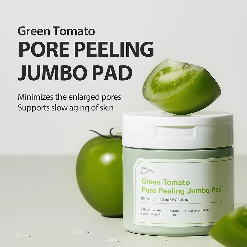 Sungboon Editor Green Tomato Pore Peeling Jumbo Pad 60pads