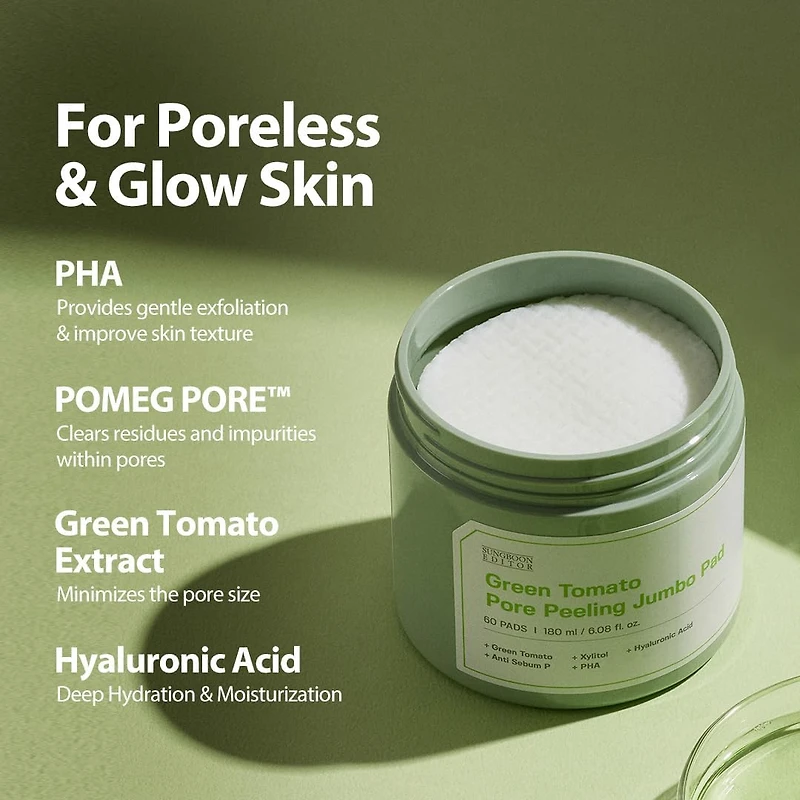 Sungboon Editor Green Tomato Pore Peeling Jumbo Pad 60pads
