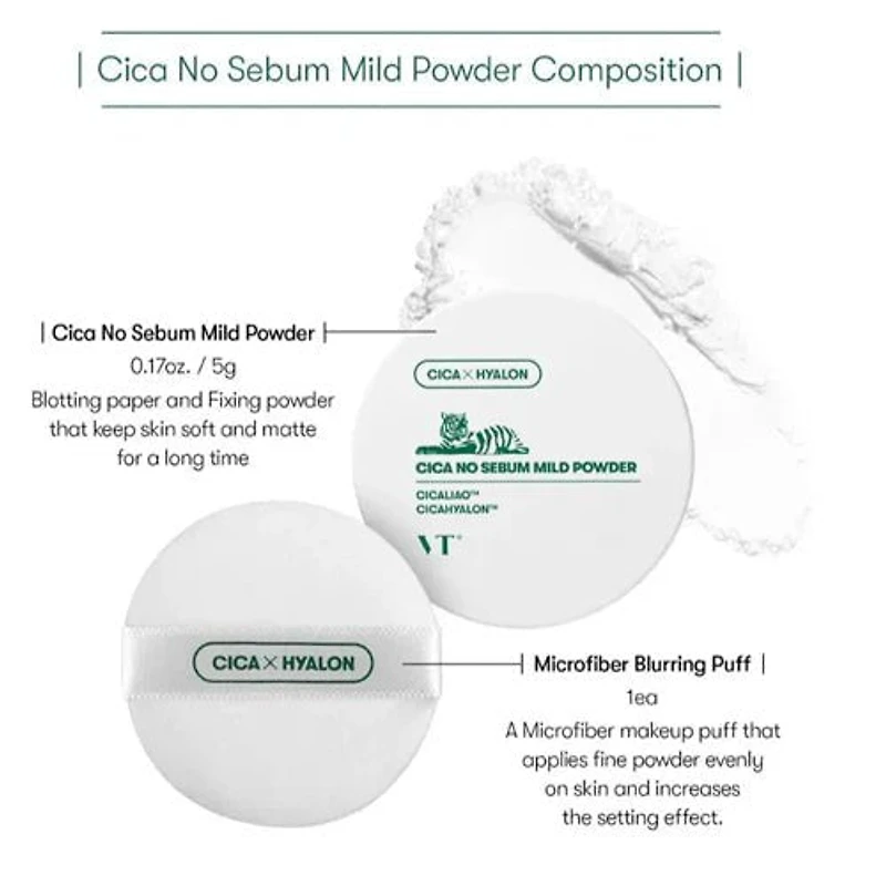 VT Cica No Sebum Mild Powder 5g