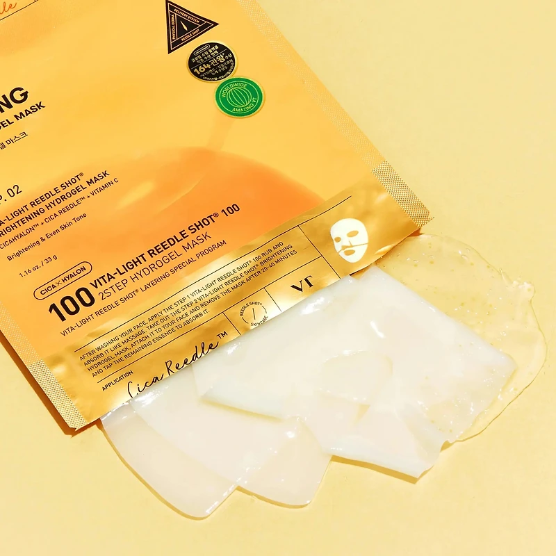 VT Cosmetics Vita-light Reedle Shot 100 2 Step Hydrogel Mask