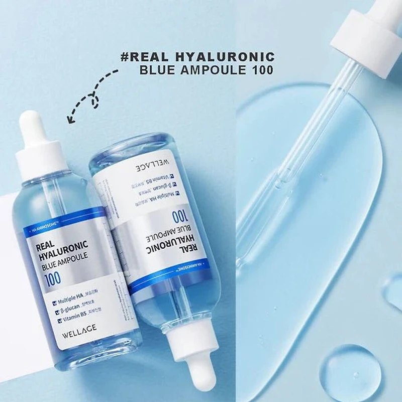 WELLAGE Real Hyaluronic Blue Ampoule (60ml + 60ml)