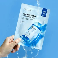 WELLAGE Real Hyaluronic Blue Ampoule Mask (5 sheets)